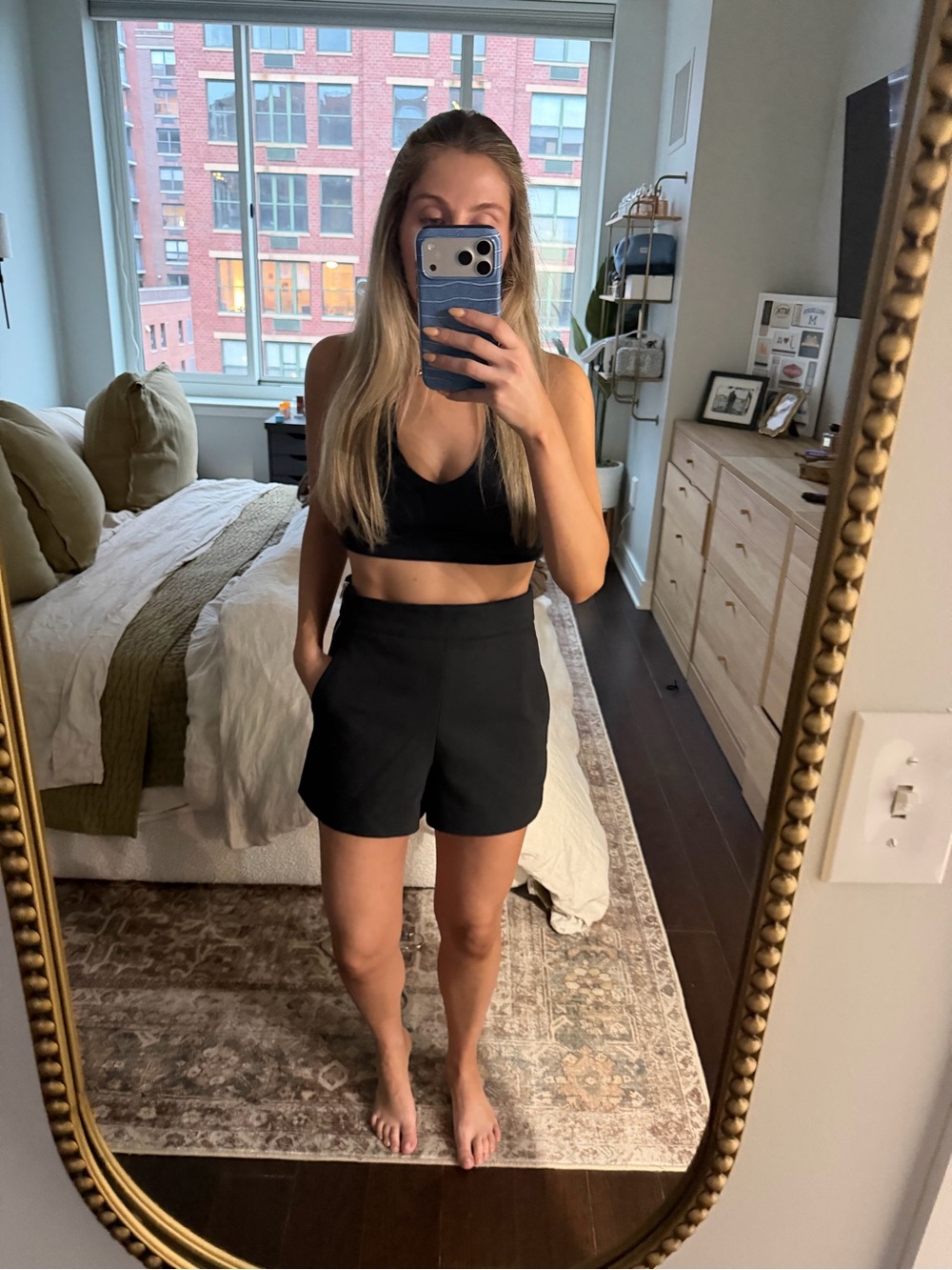 Black High-Rise Women’s Shorts
